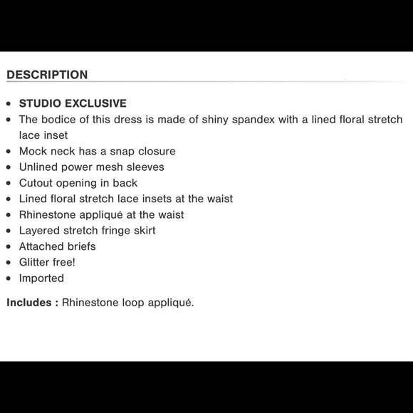 ⭐️ BRAND NEW ⭐️ WEISSMAN STUDIO EXCLUSIVE “AIN’T YOUR MAMA” 11701 DANCE COSTUME - Picture 7 of 8